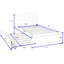 Lit plateforme simple avec lit gigogne Betio-2108900364
