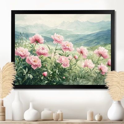 Art mural sur toile, pivoines de Ginamarie dans les hautes prairies II
