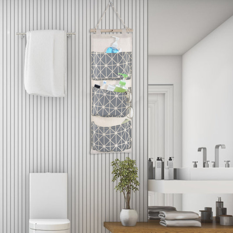 Organisateur de sac de rangement mural pour sac de rangement suspendu, Gris