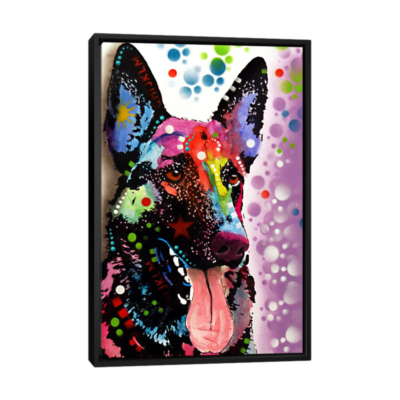 Berger allemand, impression sur toile tendue, H 26 po x l 18 po x P 1,5 po, Toile tendue