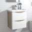 Rashiyah 495 mm Wall Mounted Combined Vanity Unit with Drop In Resin Basin