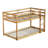 Solid Rubber Wood Twin over Twin Loft Bed with Ladder – Sturdy Twin Bed Platforms for Kids & Teens,Natural-978012338