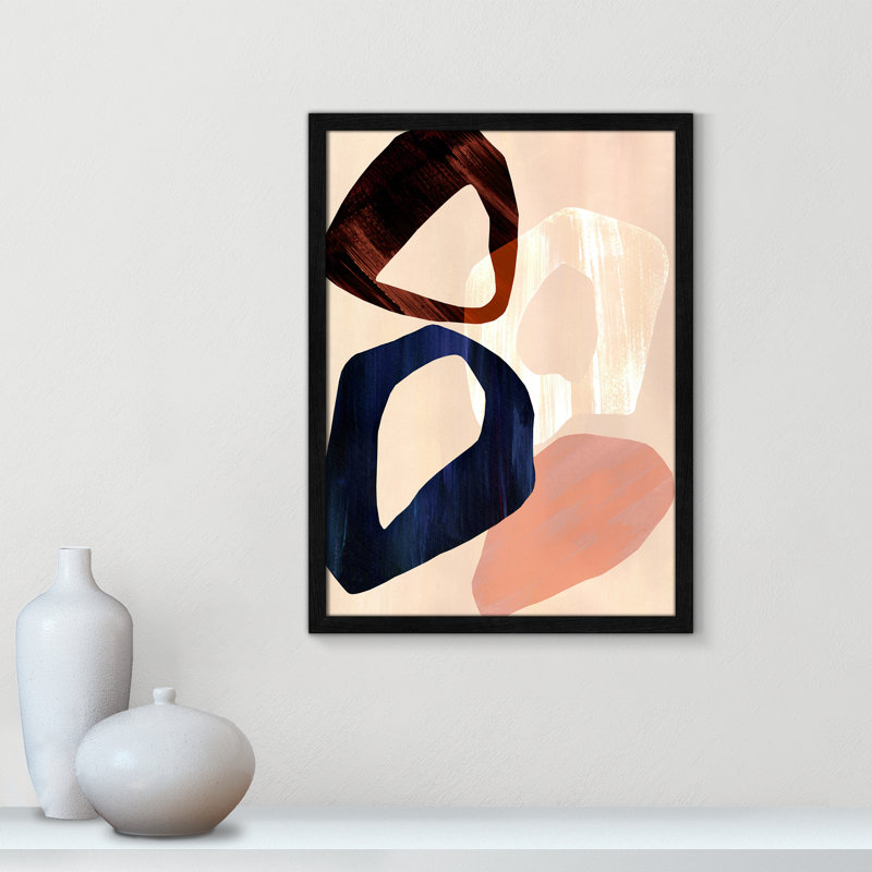 Loop III Print par Violets Print House, L 17 po x H 23 po, Impression encadrée, Grain de bois noir
