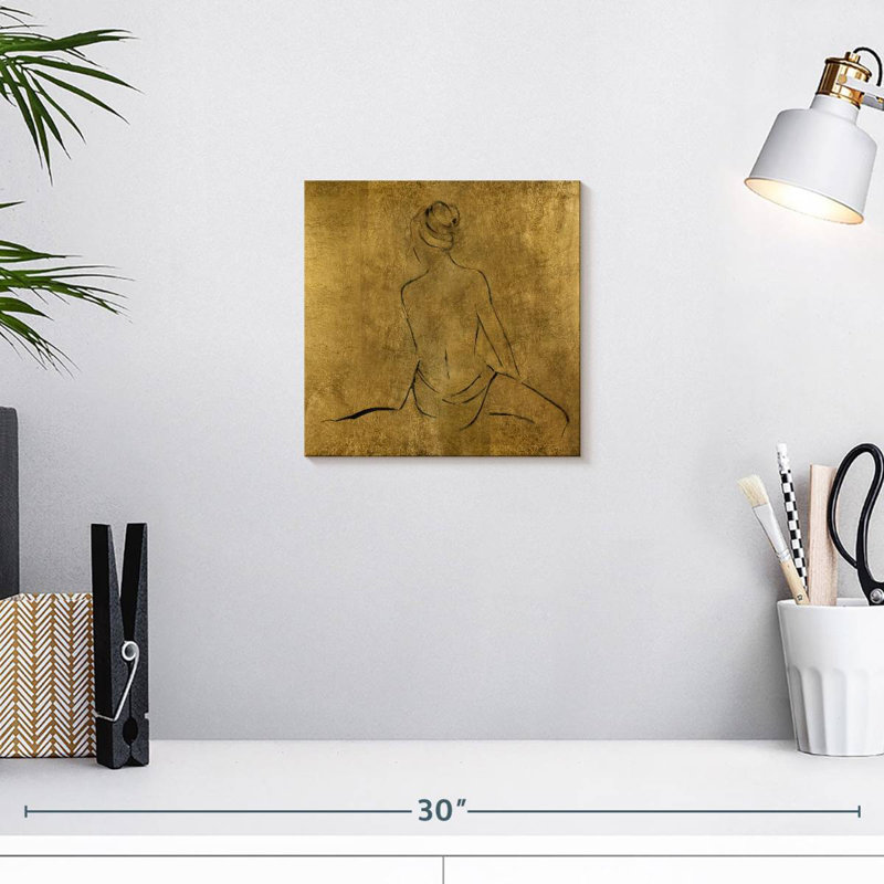 Leisha Golden Bather II, H 10 po x l 10 po