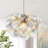 6 - Light Dimmable Iridescent Glass Globe Bubble Chandelier-497339326