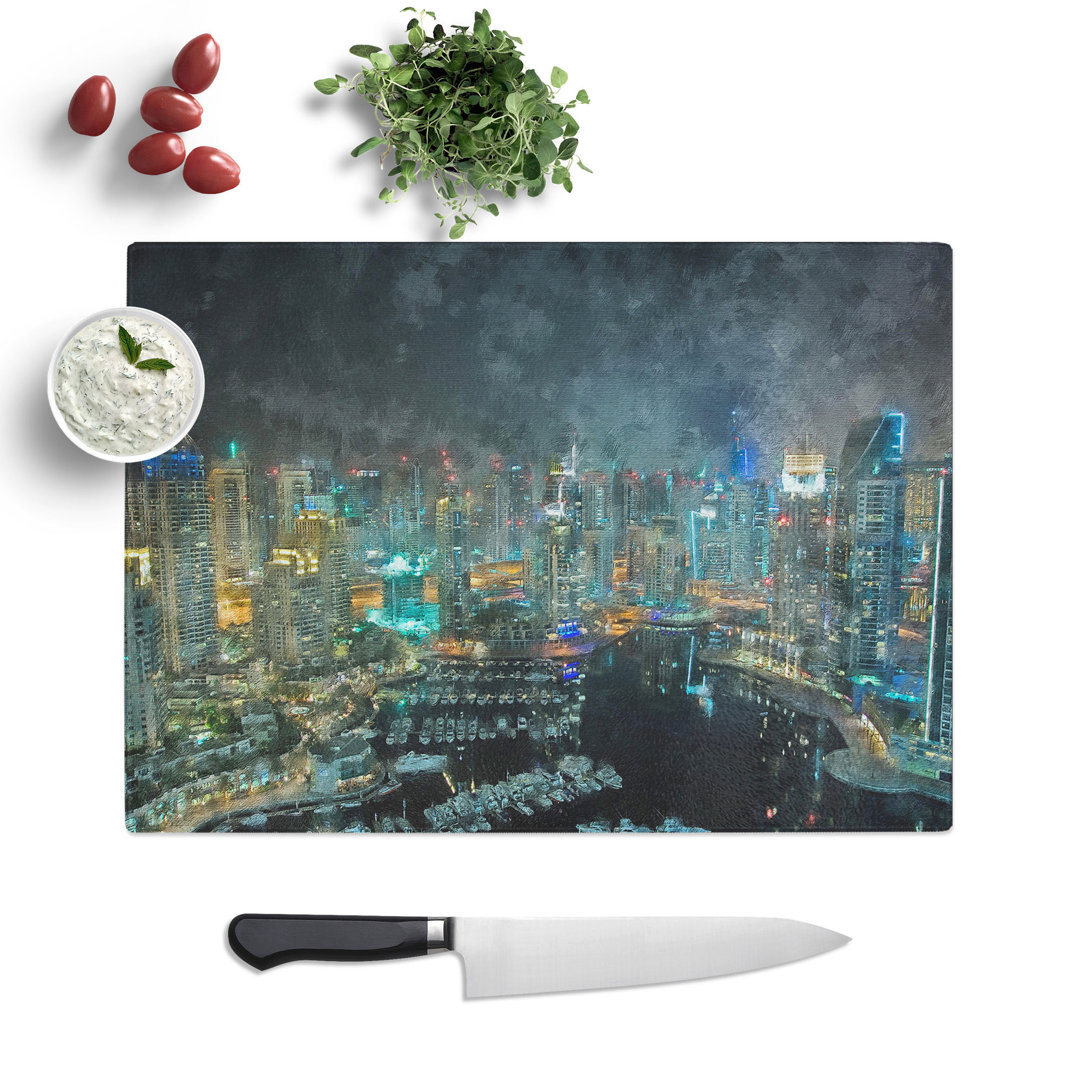 Dubai Skyline Vol.3 Painting Chopping Board