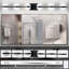 Luminaire de salle de bain noir - 4 ampoules à DEL avec abat-jour en verre givré, abat-jour mural pour miroir-1981308293-1981308294