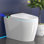 Toilettes intelligentes BCANHOME avec couvercle à ouverture/fermeture automatique, chasse d'eau à jet siphon MaP 1000, système bidet sans réservoir, double chasse d'eau automatique de 1,28 gallons, siège chauffant, lavage à eau chaude, séchoir à air, siège à fermeture amortie, télécommande sans fil