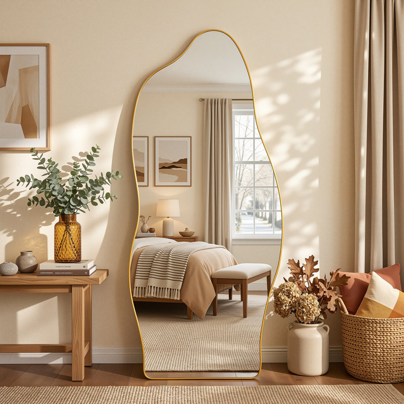 Dreamy Cloud Full-Length Mirror, Gold, 76" x 36"