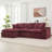 Flick Chenille Boneless Sectional Sofa with Double-Layer Cushions & Side Pockets-754638576