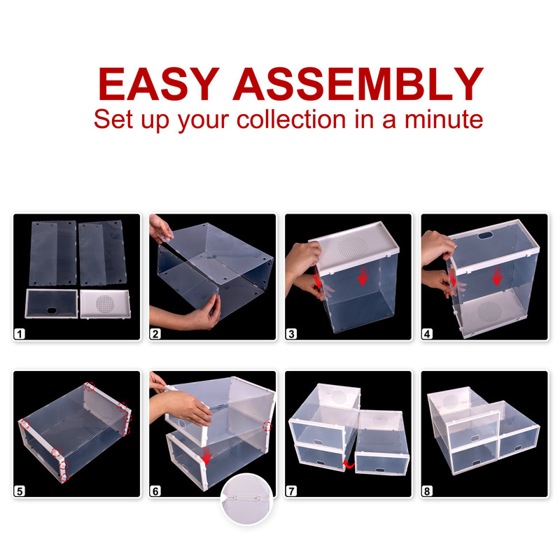 6 Pair Stackable Shoe Storage Box