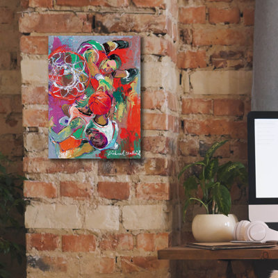 'Basketball' by Richard Wallich, Canvas Wall Art