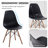 5-Piece Round Dining Table Set for 4, 35.5” Kitchen Table with Chairs, Solid Wood Legs, Plastic Seats, Black-32835134-32835210-19293707