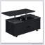 Table basse multifonctionnelle à plateau relevable avec rangement caché et tabourets, parfaite pour les espaces de vie modernes-969241058