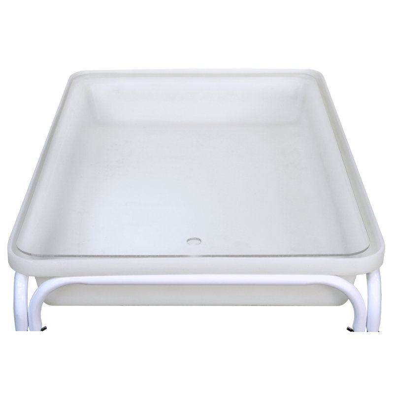 Table à sable et à eau rectangulaire en métal 36 "x 24" avec couvercle