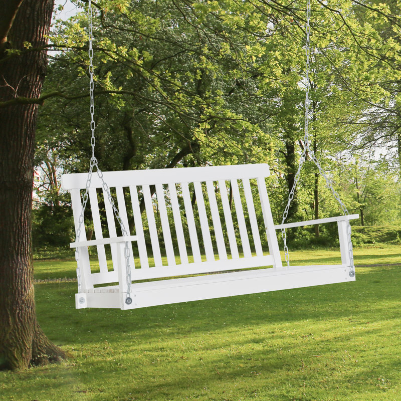 Balancelle de patio 2 places Outsunny, Blanc, 47,2 po