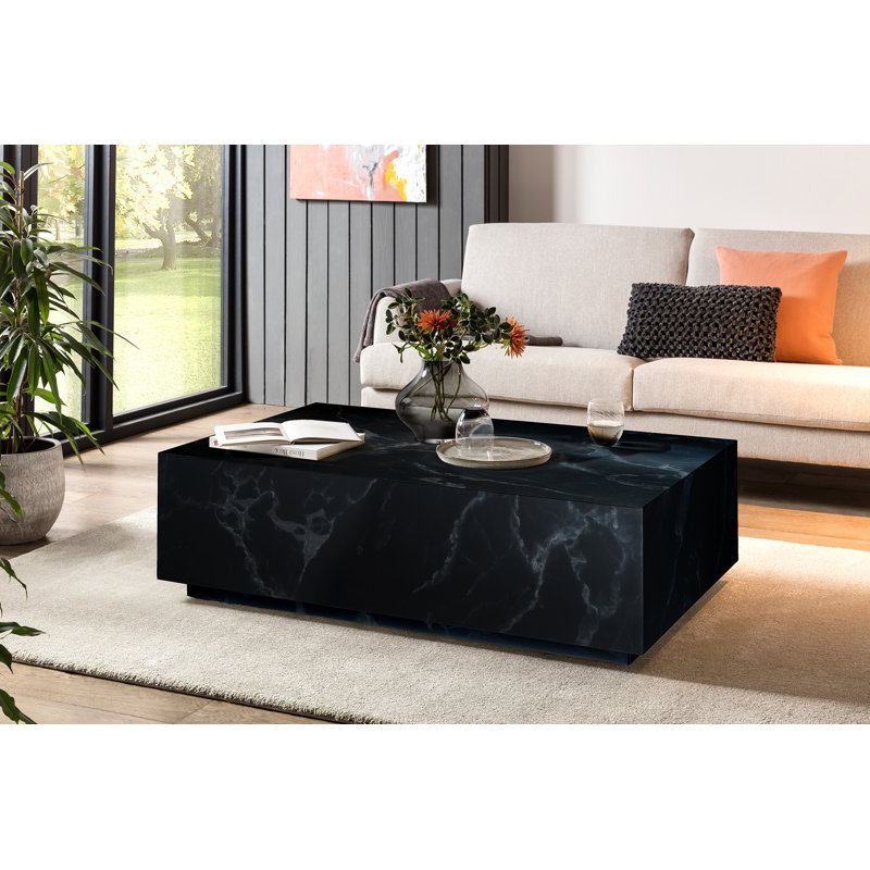 Aavyan Block Coffee Table, Black