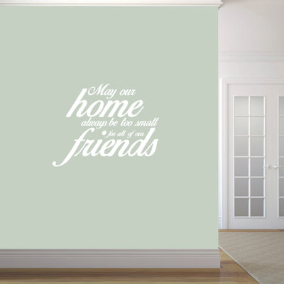 Décalcomanie murale « may is always home always too too small home »