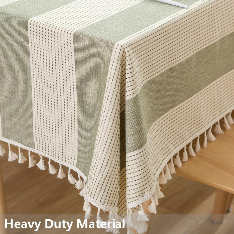 Nappe carrée en coton Nappe à rayures