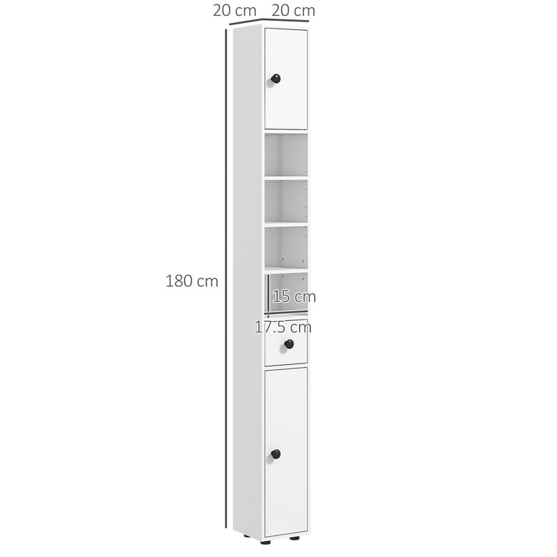 Freestanding Linen Cabinet, White