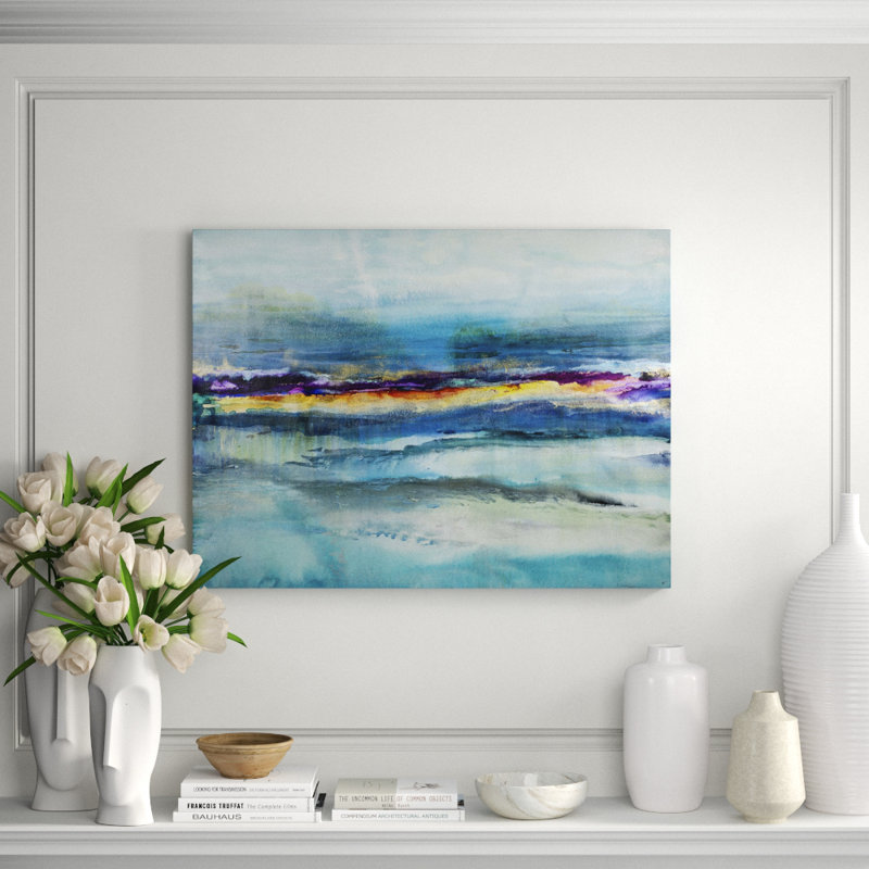 Through The Mist Painting by Jennifer Hollack Raboin, Stretched Canvas, 38" H x 51" W x 2" D