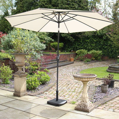 Ivory 3m Crank and Tilt Parasol Grey Powder Coated Pole (38mm Pole, 8 Ribs) This parasol is made using Polyester Fabric which has a Weather-Proof Coating & UPF Sun Protection Level 50