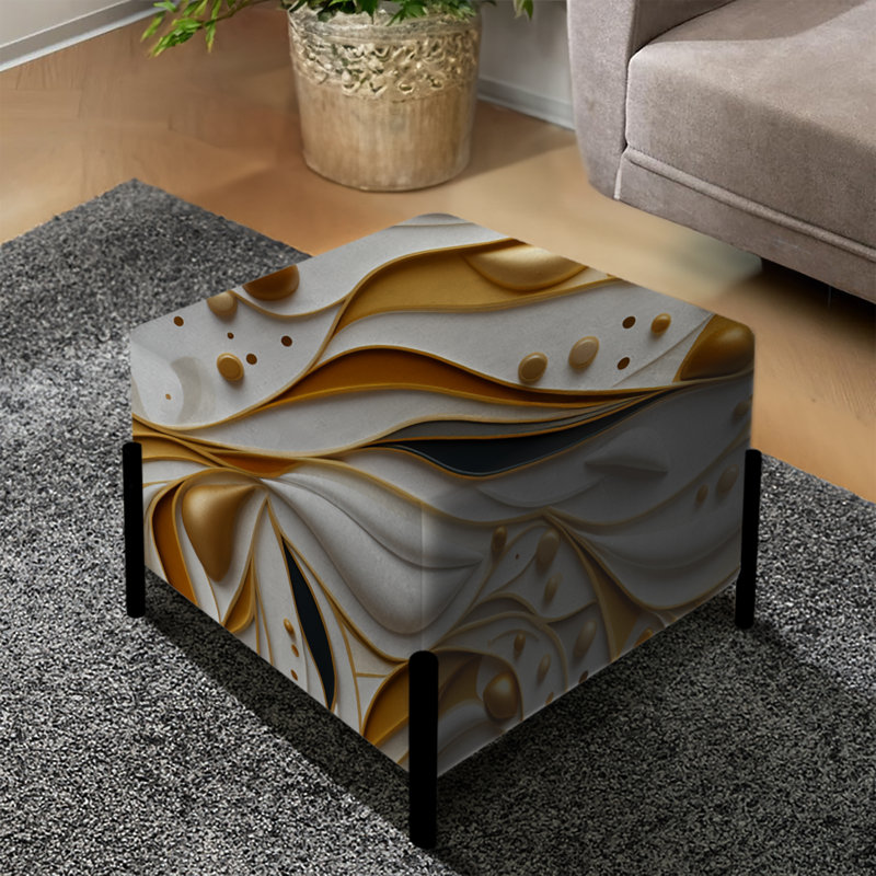 Repose-pieds carré Marble