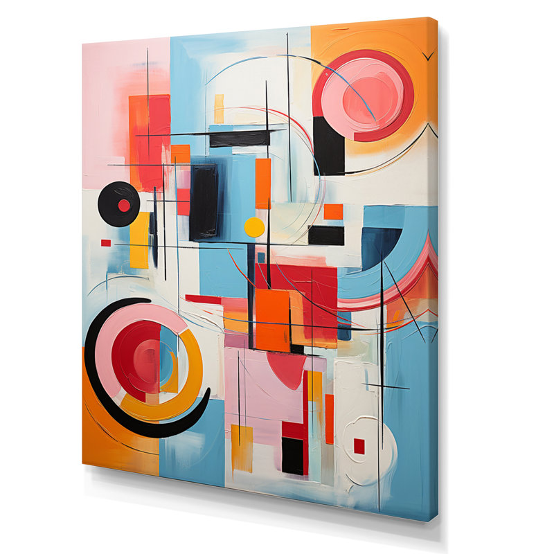 «Ireon Pop Art Geometric Harmony I», art sur toile Pop Art, H 20 po x l 12 po x P 1 po, Toile tendue