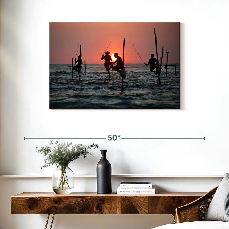 Stilt Fishermen, 24" H x 36" W