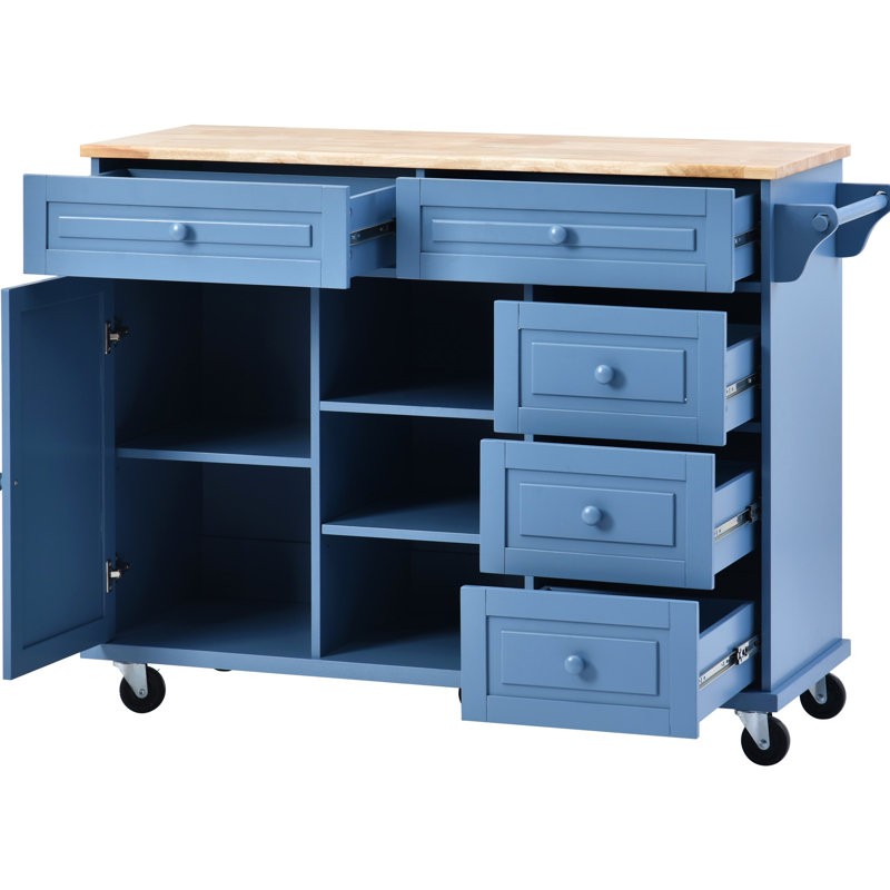 Chariot de cuisine noir Space, Bleu