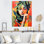 Minimalisme, portrait d'une femme tropicale orange III - art mural mexicain