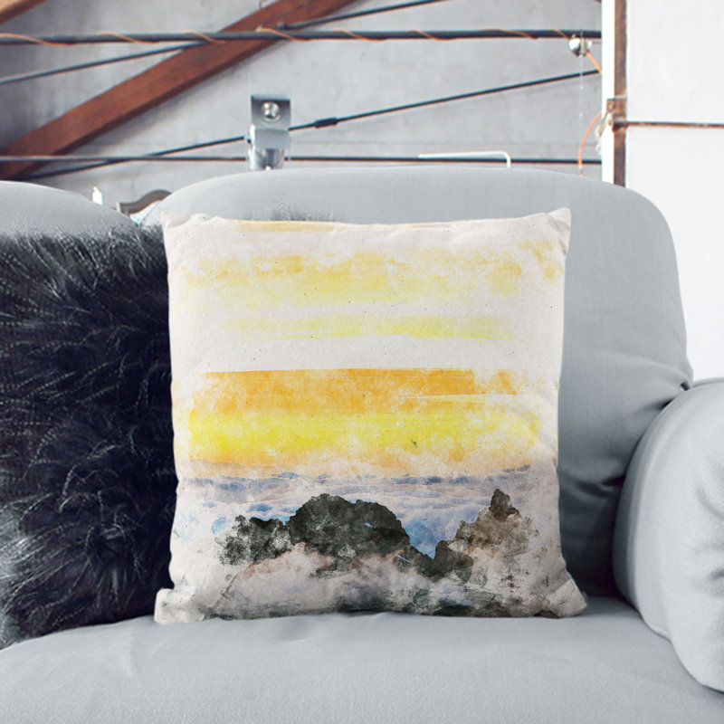 Square Throw Cushion, 55cm H x 55cm W x 20cm D