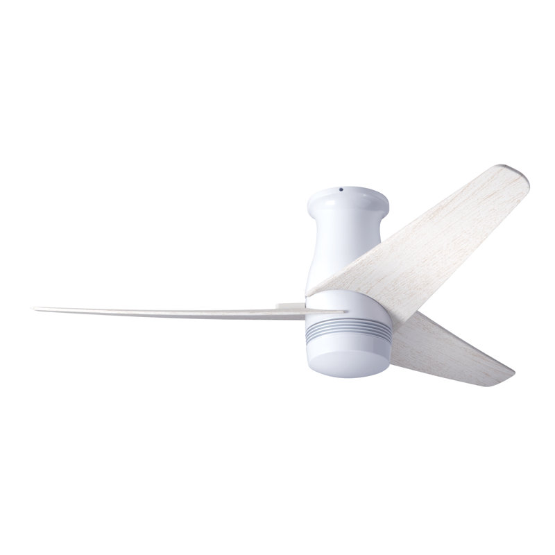 Velo 48'' Ceiling Fan, Gloss White, Whitewash, Handheld Remote Control