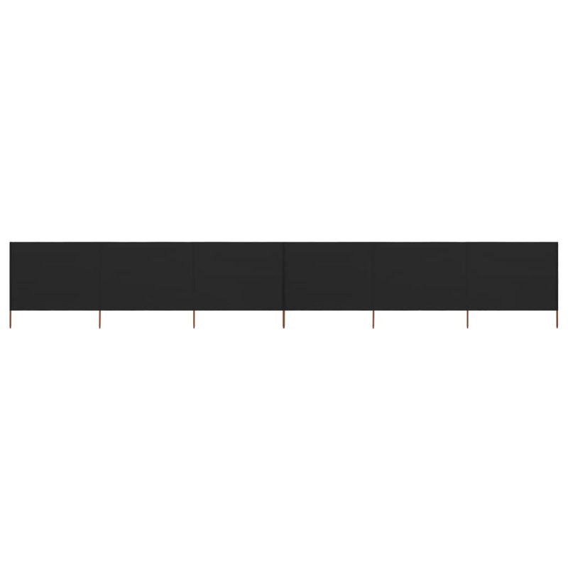 Kendry Solid Wood Folding Room Divider, 6, Black, 31.5cm H x 314.96cm W x 3cm D