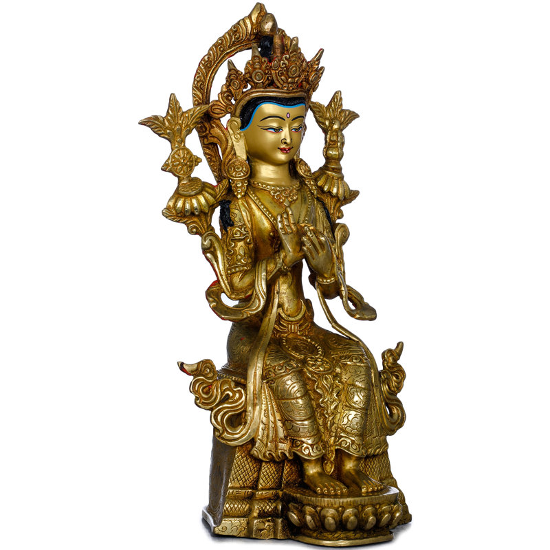 Bouddha Maitreya assis sur un trône