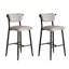 Chaise d'appoint rembourrée grise (ensemble de 2)-150263068-150263059