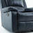 Blue Leather Gel Glider Recliner