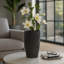 Vase décoratif texturé à tourbillons pour la décoration intérieure