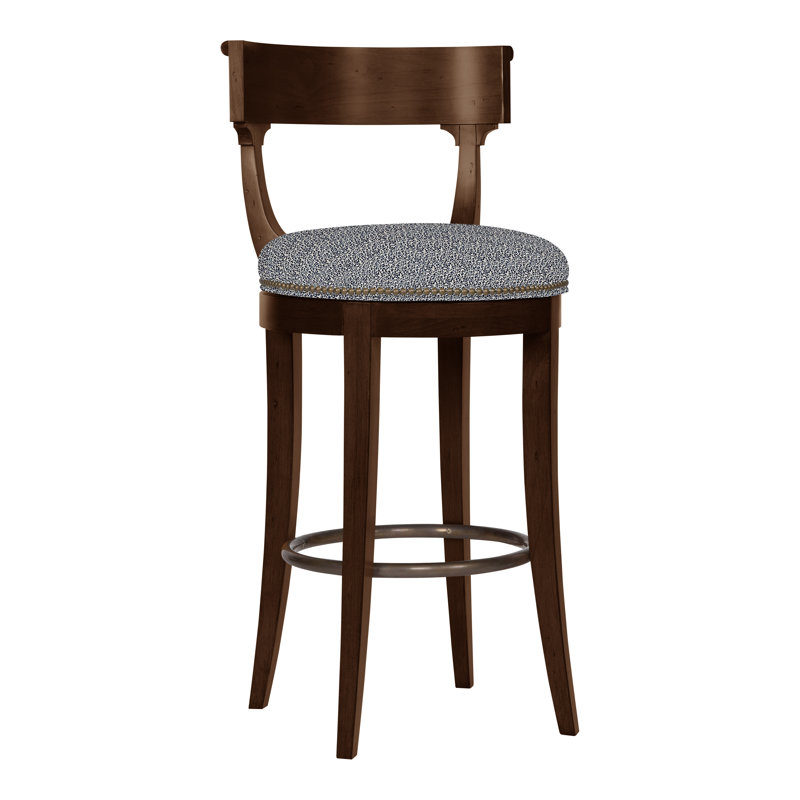 Miles 41" Bar Stool, Yes, Callaloo Cotton, Casa Blanca