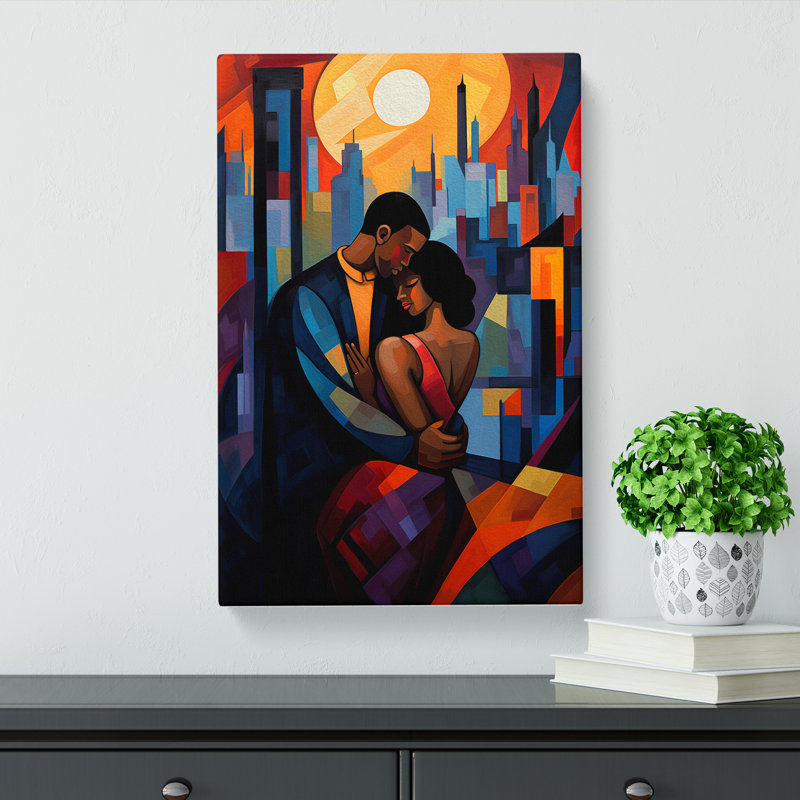 Lovers Modern - Wrapped Canvas, 60cm H x 40cm W x 3cm D