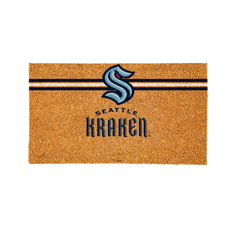 NHL Personalizable Non-Slip Outdoor Doormat, NHL Seattle Kraken, Yes