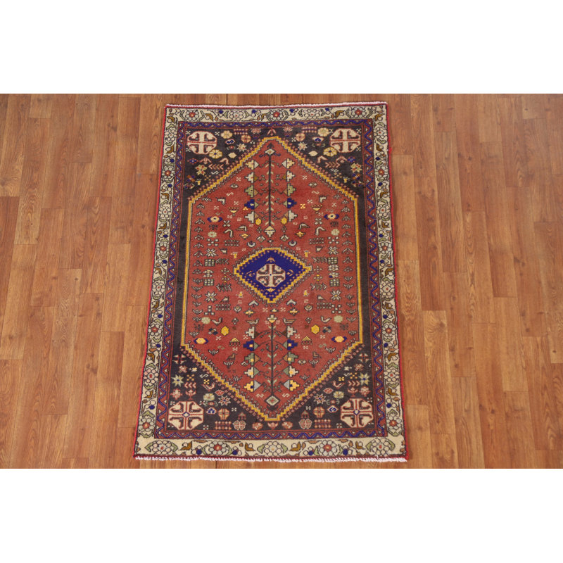Tapis géométrique rose 3 x 5