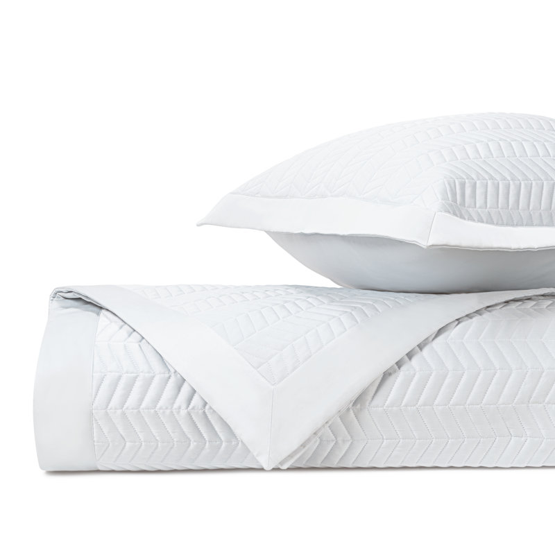 Chester Coverlet / Bedspread Set, White, Twin Coverlet + 1 Standard Sham