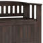 Banc de rangement en bois massif Acadian