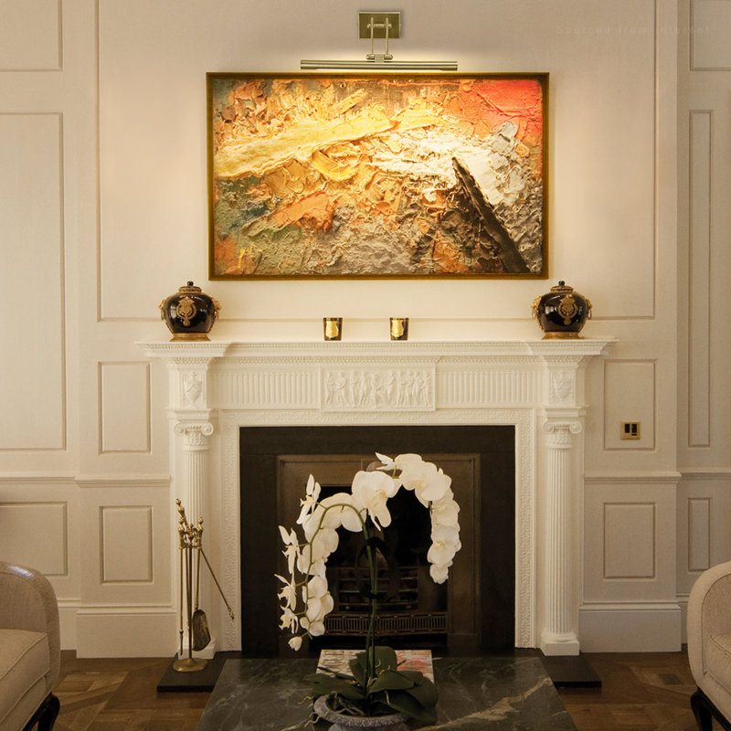 LED Picture Light, Dimmable Full Metal Artwork Lamps, CRI90, 2700K/3000K/4000K Selectable, Antique Brass