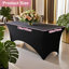 2 pièces / paquet de grande nappe rectangulaire noire de 6 pi d'Halloween, couvertures de table extensibles en tricot de 180 g / m², plusieurs couleurs disponibles, convient aux restaurants d'hôtel, aux cuisines, aux bureaux et aux longues décorations de table de réception. Premium et élégant-705967896-705967901