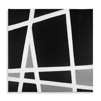 Black and White Abstract Shapes Tablecloth | Monochrome Decor