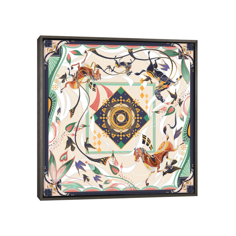 Pégase par Sija Hong - reproduction d'art, Dark Rustic Wood Framed, Pas de tapis, H 37 po x l 37 po x P 1,5 po