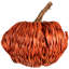 Décoration citrouilles tissées orange d’automne 8,5 "