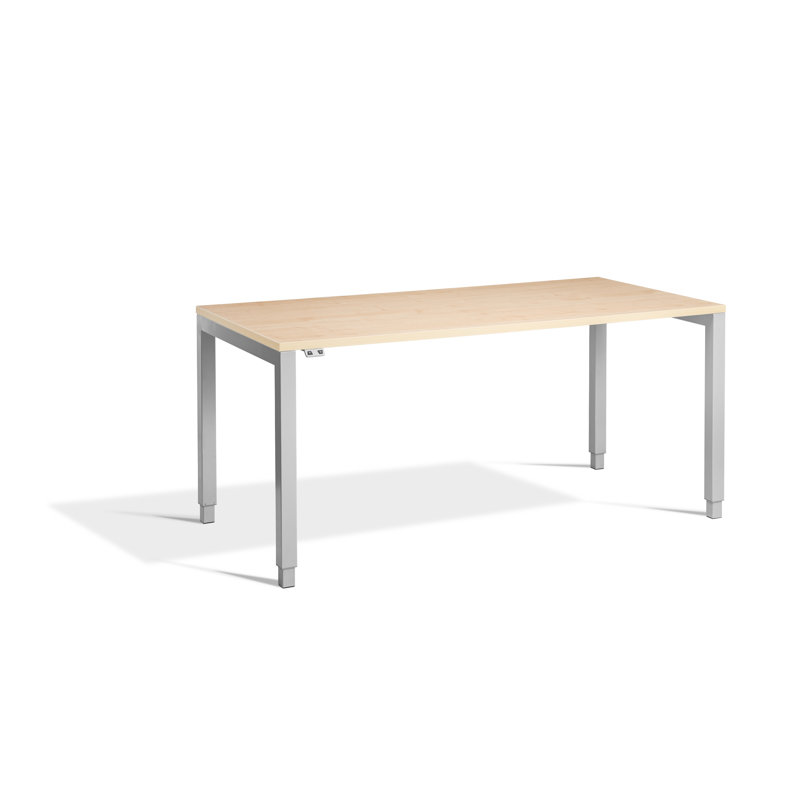 Toro Adjustable Metal Base Standing Desk, 1170cm H x1400cm W x 800cm D, Maple/Silver